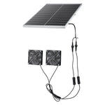 VEVOR saules paneļa ventilatoru komplekts 30 W ar 2 ventilatoriem, regulējams paneļa leņķis, 2668 apgr./min, elastīga uzstādīšana siltumnīcām, audzēšanas teltīm, vistu kūtīm un nojumēm