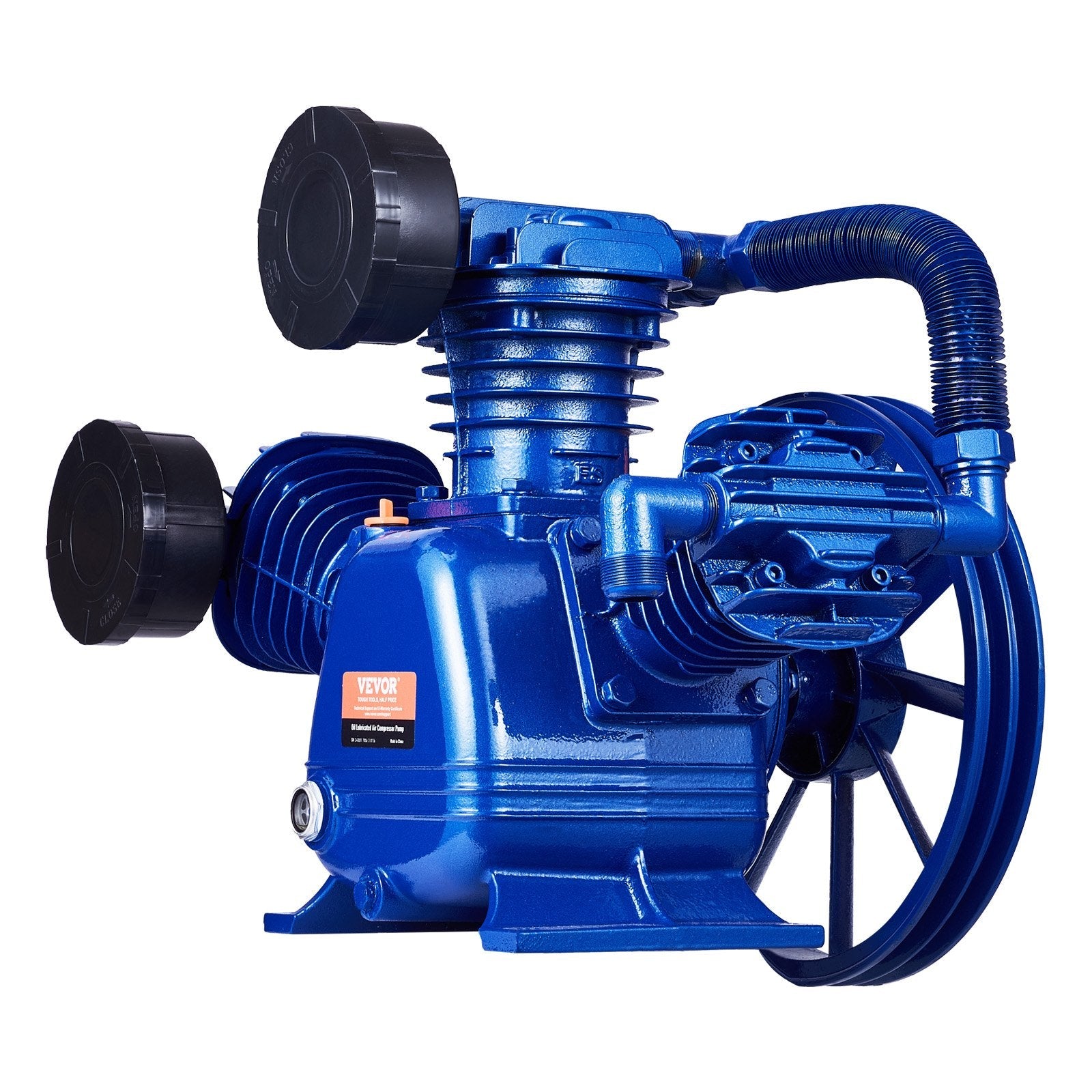 VEVOR gaisa kompresora sūkņa galva 10 HP, 17,5 CFM @ 6,2 bar, 3 cilindru virzuļa sūkņa galva