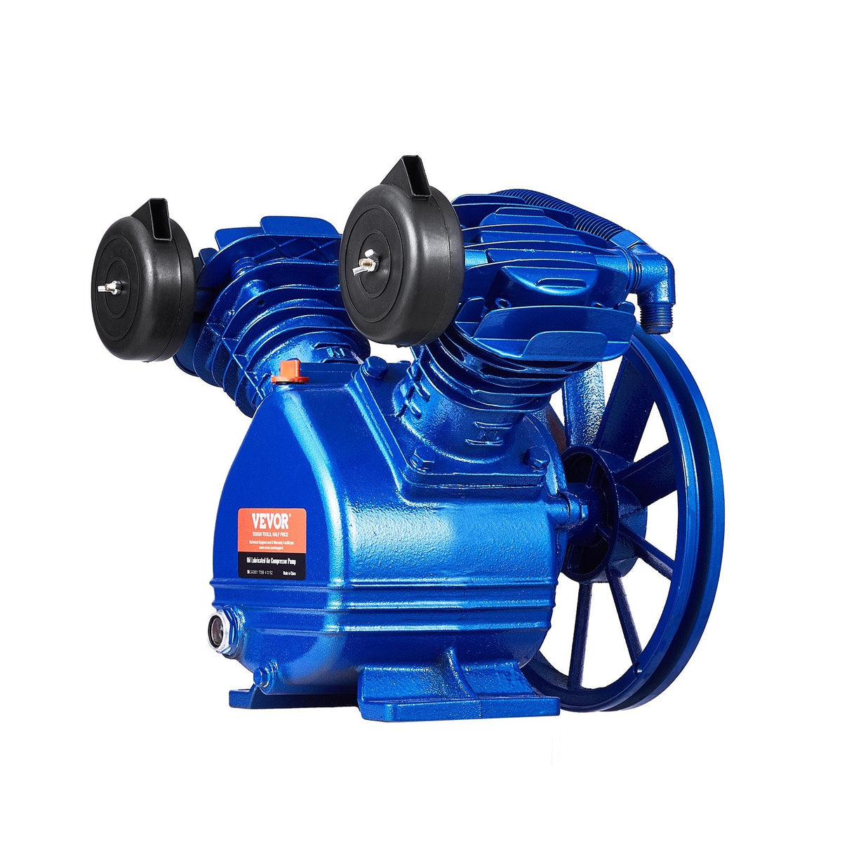 VEVOR gaisa kompresora sūkņa galva 3 HP, 6,25 CFM @ 6,2 bar, divcilindru virzuļa sūkņa galva