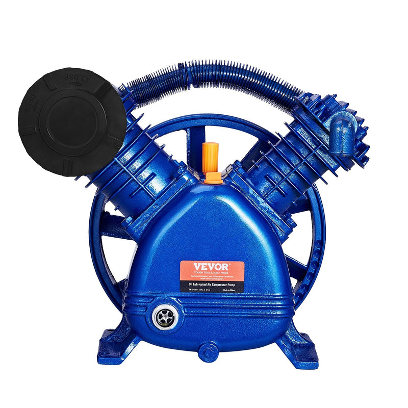 VEVOR gaisa kompresora sūkņa galva 5,5 HP, 5,75 CFM @ 90 PSI, 2 cilindru virzuļa sūknis
