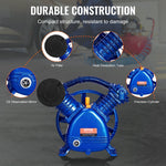 VEVOR gaisa kompresora sūkņa galva 5,5 HP, 5,75 CFM @ 90 PSI, 2 cilindru virzuļa sūknis