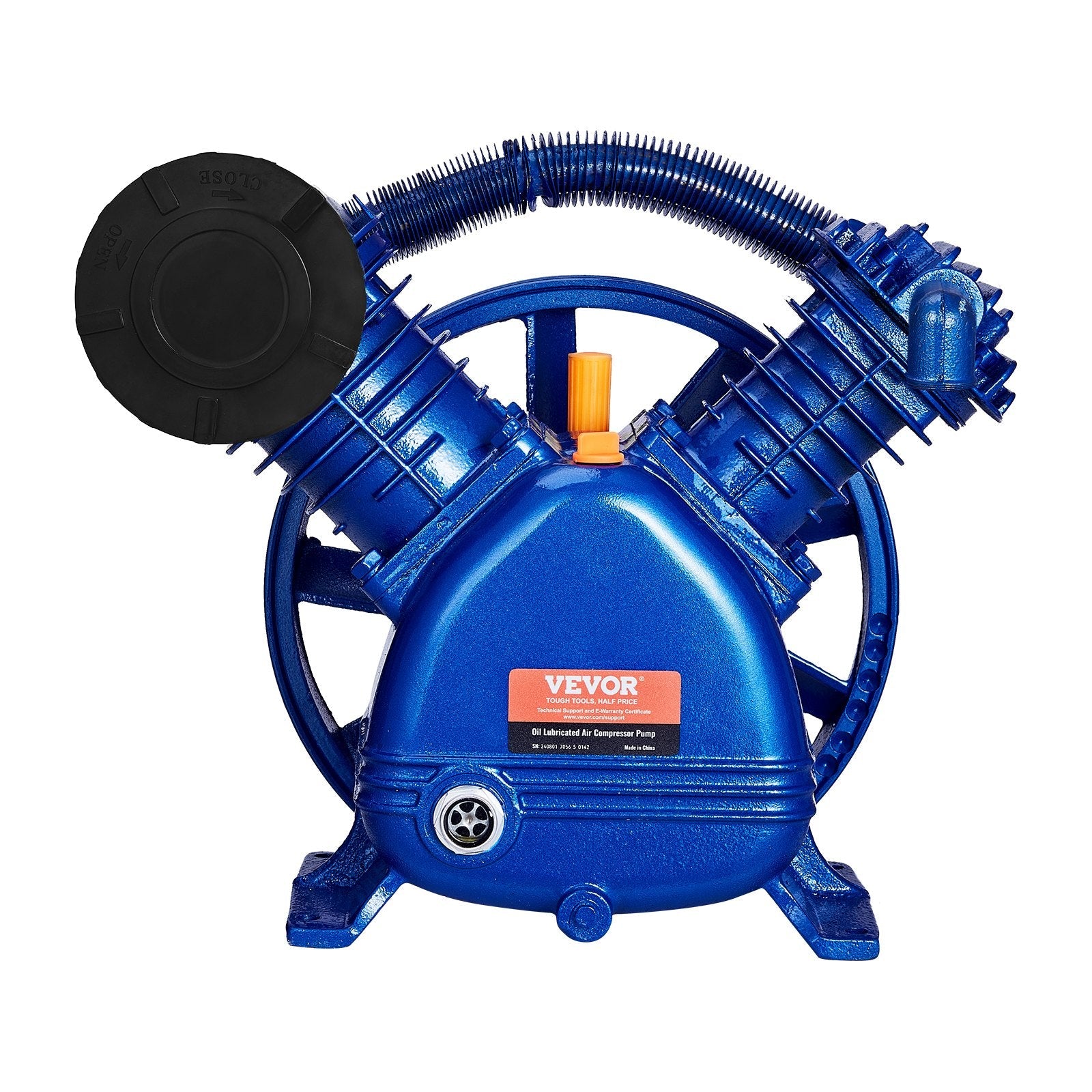 VEVOR gaisa kompresora sūkņa galva 5,5 HP, 5,75 CFM @ 90 PSI, 2 cilindru virzuļa sūknis