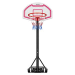 VEVOR pārnēsājams basketbola statīvs ar regulējamu augstumu 1,6–2,1 m, bērnu basketbola grozs ar neilona tīklu un riteņiem, pārnēsājams vairoga komplekts terasēm un baseina zonai