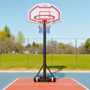 VEVOR pārnēsājams basketbola statīvs ar regulējamu augstumu 1,6–2,1 m, bērnu basketbola grozs ar neilona tīklu un riteņiem, pārnēsājams vairoga komplekts terasēm un baseina zonai