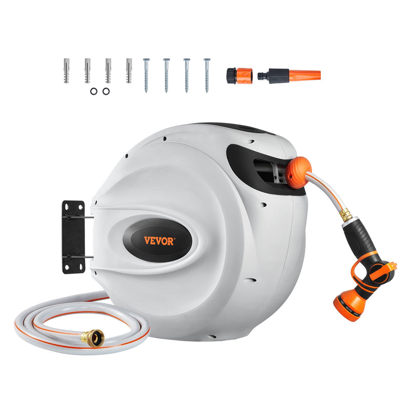 Izbīdāms dārza šļūtenes turētājs, 13 mm × 40 m, sienas stiprinājums