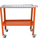 VEVOR Welding Table 915 x 457 mm, 544 kg Load Capacity, 2 Layers, Portable with Brake Wheels, 4 Tool Brooms, 15 mm Fixing Holes
