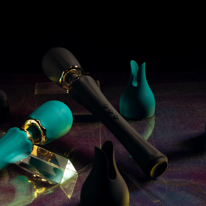 KYRO masāžas ierīces komplekts no LEGEND AURORA kolekcijas,melnā krāsa,skatīt aprakstu,diskrēta piegāde melnā iepakojumā