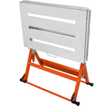 VEVOR metināšanas galds 76 × 51 cm, 181 kg slodze, ar ritentiņiem, salokāms, 3 leņķi, regulējams augstums, vadotņu sliedes