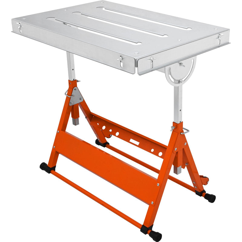 VEVOR metināšanas galds 76 × 51 cm, 181 kg slodze, ar ritentiņiem, salokāms, 3 leņķi, regulējams augstums, vadotņu sliedes