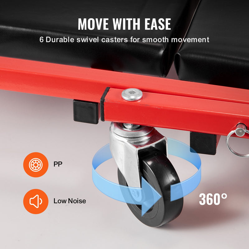 VEVOR складной ползун для механика 91 см, 136 кг