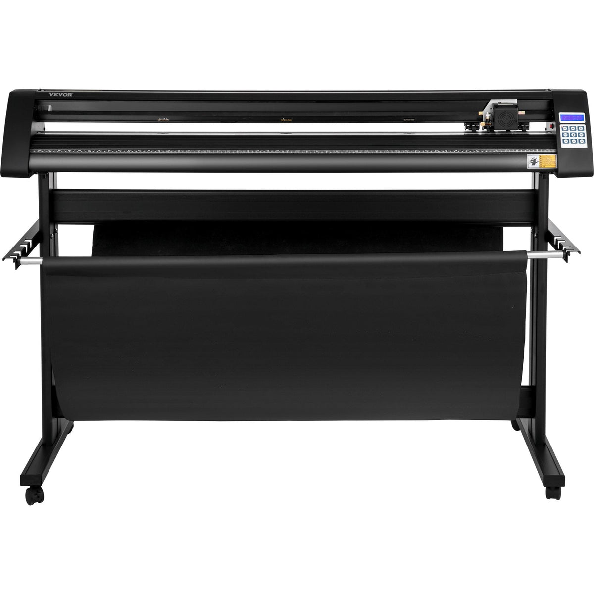VEVOR 1350 mm vinila ploteris ar LED ekrānu, daļēji automātisku optisko sensoru, saderīgs ar SignCut programmatūru Mac un Windows sistēmām, komplektā ar statīvu