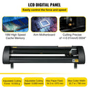 VEVOR vinila griešanas ploteris ar statīvu, papīra padeves platums 870 mm, regulējams griešanas spiediens un ātrums, LCD displejs, saderīgs ar Windows, uzrakstu un uzlīmju izgatavošanas komplekts ar SignMaster programmatūru