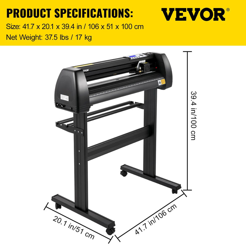 VEVOR vinila griešanas ploteris 870 mm, vinila griešanas iekārta ar SignCut programmatūru, saderīga ar Windows
