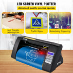 VEVOR vinila griešanas ploteris 375 mm ar LED ekrānu un optisko sensoru precīzai vadībai, pusautomātisks ploteris saderīgs ar SignMaster programmatūru Windows sistēmai dizaina izstrādei