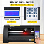 VEVOR vinila griešanas ploteris 375 mm ar LED ekrānu un optisko sensoru precīzai vadībai, pusautomātisks ploteris saderīgs ar SignMaster programmatūru Windows sistēmai dizaina izstrādei