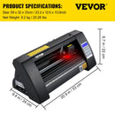 VEVOR vinila griešanas ploteris 375 mm ar LED ekrānu un optisko sensoru precīzai vadībai, pusautomātisks ploteris saderīgs ar SignMaster programmatūru Windows sistēmai dizaina izstrādei