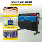VEVOR vinila ploteris 1350 mm ar LED ekrānu, pusautomātisku optisko sensoru, saderīgs ar SignMaster programmatūru Windows sistēmai, ar statīvu