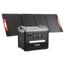 VEVOR pārnēsājama elektroenerģijas stacija 2400 W ar 200 W salokāmu saules paneli, 2160 Wh paplašināma LiFePO4 akumulatora sistēma ar 10 izejām un regulējamu ievades jaudu mājai, kempingam un kemperiem