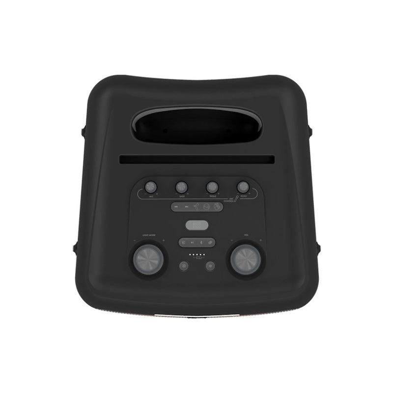 Klipsch New York Portable Wireless Party Speaker Maksimālā akustiskā jauda: 110 dB, akumulatora darbības laiks līdz 12 stundām.
