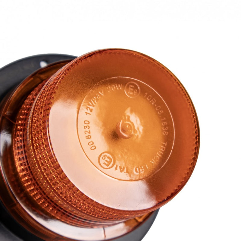 20W LED-blixtljus, flera ljusfunktioner, med magnet, R65 R10, orange