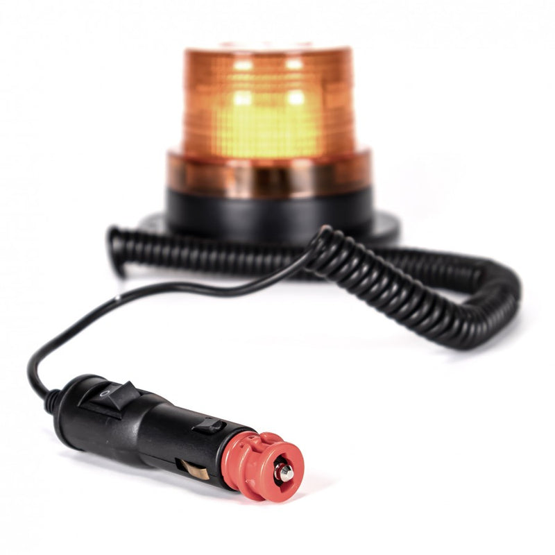 20W LED-blixtljus, flera ljusfunktioner, med magnet, R65 R10, orange