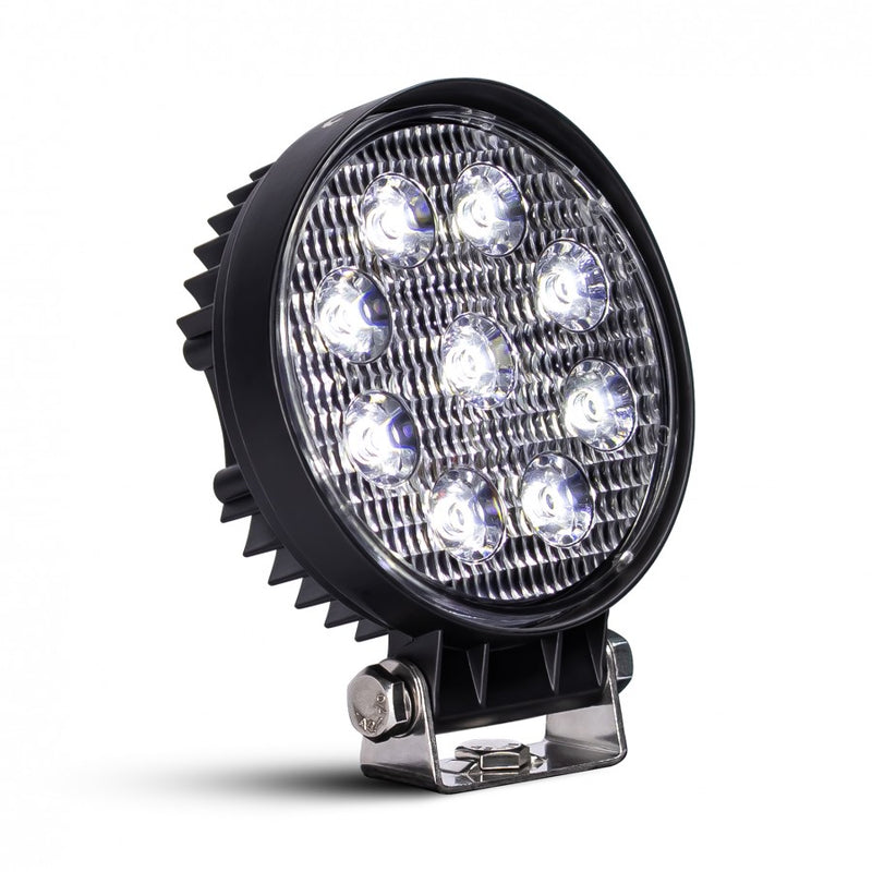 KAMAR LED darba lampa L0076 FLOOD 24 W 1430 lm 12/24 V apaļa ar 9 LED un ECE R10