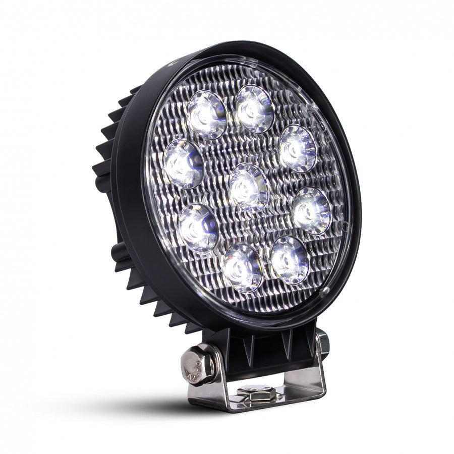 KAMAR LED darba lampa L0076 FLOOD 24 W 1430 lm 12/24 V apaļa ar 9 LED un ECE R10