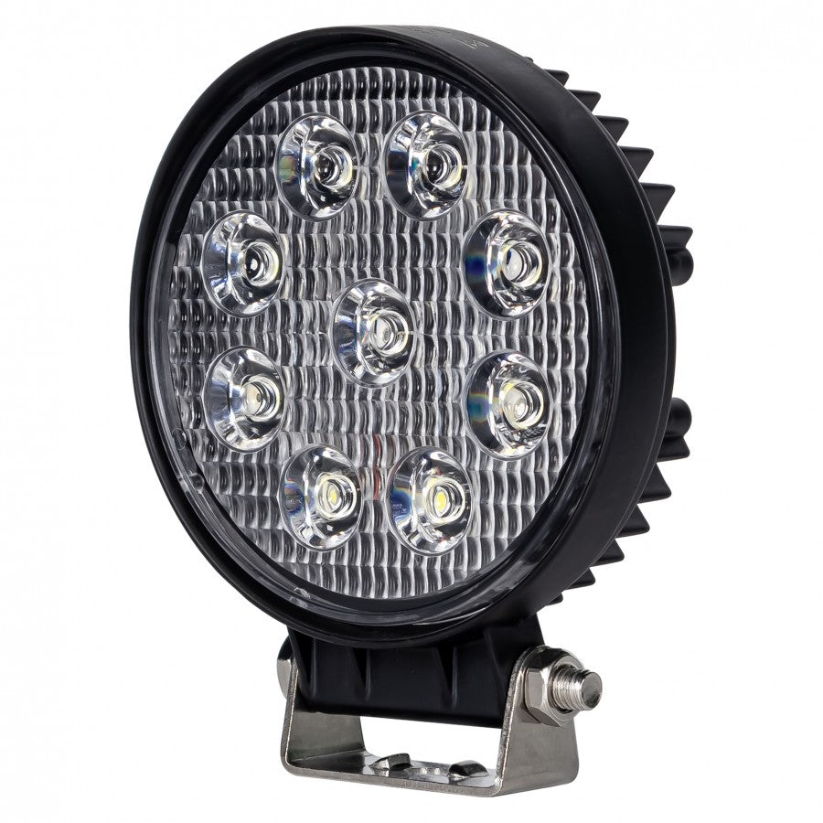 KAMAR LED darba lampa L0076 FLOOD 24 W 1430 lm 12/24 V apaļa ar 9 LED un ECE R10