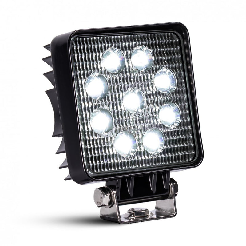 LED CREE 27W(2200Lm) arbetslampa 9-32V, 9x3W, IP67, kallvitt ljus 6500K, för traktorer, terrängfordon, skogsmaskiner