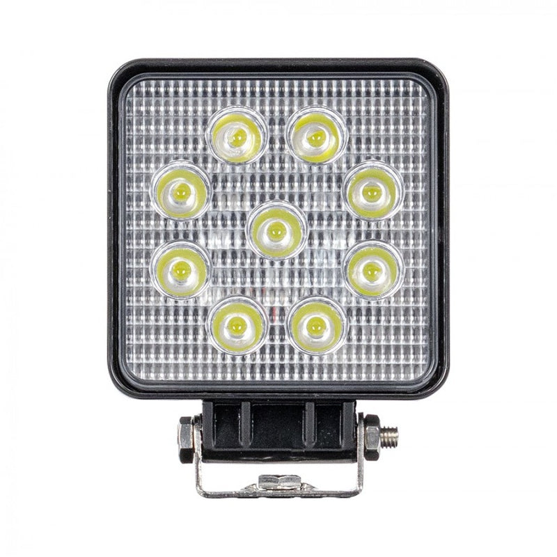 LED CREE 27W(2200Lm) arbetslampa 9-32V, 9x3W, IP67, kallvitt ljus 6500K, för traktorer, terrängfordon, skogsmaskiner