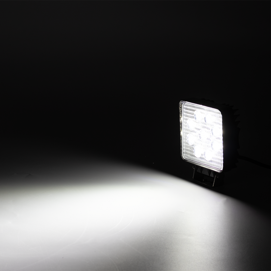 KAMAR LED Work Light L0077 24 W 1280 lm 12/24 V Square FLOOD with 9 LEDs and ECE R10