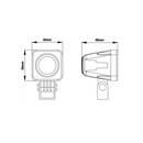 LED CREE 10W(800Lm) work light 9-32V, IP67, cold white light 6500K, intended for tractors, SUVs, forestry equipment