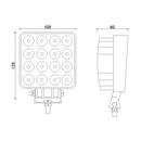 KAMAR LED darba lampa L0081-B FLOOD 24 W 2100 lm 12/24 V ar 16 LED un ECE R10