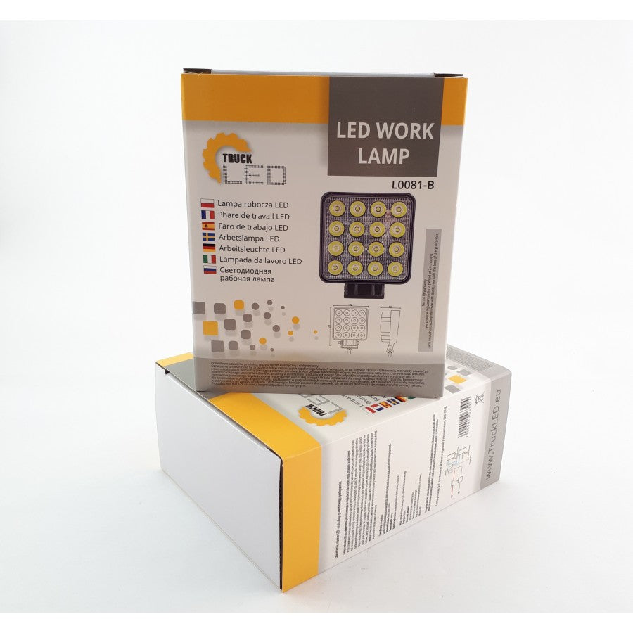 KAMAR LED darba lampa L0081-B FLOOD 24 W 2100 lm 12/24 V ar 16 LED un ECE R10