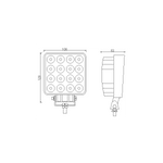 KAMAR LED Work Light L0081 FLOOD 43 W 2100 lm 12/24 V with 16 LEDs and ECE R10