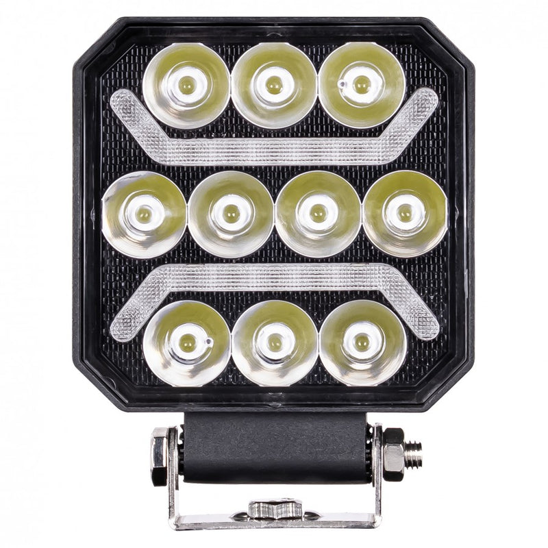 KAMAR LED darba lampa L0185 FLOOD 15 W 1500 lm 12/24 V ar 10 LED un 2 oranžām LED joslām
