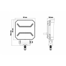 KAMAR LED darba lampa L0185 FLOOD 15 W 1500 lm 12/24 V ar 10 LED un 2 oranžām LED joslām