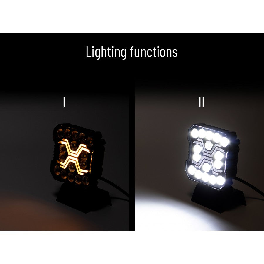 KAMAR X-SPIDER LED darba lampa L0195 FLOOD 18 W 1700 lm 12/24 V ar 9 LED un ECE R10