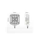 KAMAR X-SPIDER LED darba lampa L0195 FLOOD 18 W 1700 lm 12/24 V ar 9 LED un ECE R10