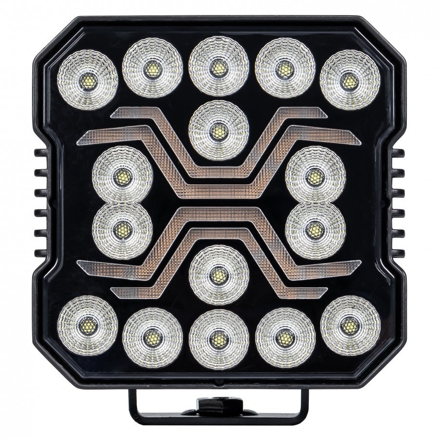 KAMAR X-SPIDER LED darba lampa L0195 FLOOD 18 W 1700 lm 12/24 V ar 9 LED un ECE R10