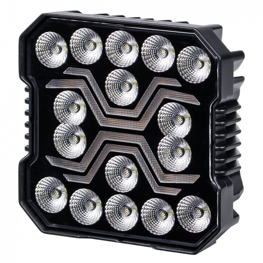 KAMAR X-SPIDER LED darba lampa L0195 FLOOD 18 W 1700 lm 12/24 V ar 9 LED un ECE R10