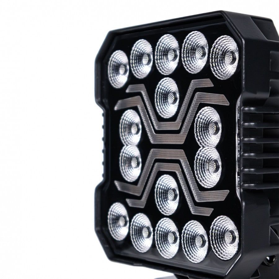 KAMAR X-SPIDER LED darba lampa L0195 FLOOD 18 W 1700 lm 12/24 V ar 9 LED un ECE R10