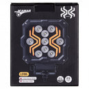 KAMAR L0195 X-SPIDER 2 LED darba lukturis, 18W, 9 LED, 12/24V, dzintarkrāsas LED josla, IP67, ECE R10, 300mm kabelis, 2 gadu garantija