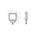 KAMAR L0195 X-SPIDER 2 LED darba lukturis, 18W, 9 LED, 12/24V, dzintarkrāsas LED josla, IP67, ECE R10, 300mm kabelis, 2 gadu garantija
