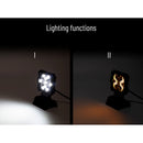 KAMAR L0195 X-SPIDER 2 LED darba lukturis, 18W, 9 LED, 12/24V, dzintarkrāsas LED josla, IP67, ECE R10, 300mm kabelis, 2 gadu garantija