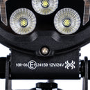 18W(1700Lm) LED darba lukturis KAMAR X-SPIDER 3 L0196 ar dzintarkrāsas LED joslu, 9 LED, 12/24V, IP67, alumīnija korpuss, 111x111x29,5mm, 0,3m kabelis, ECE R10, 2 gadu garantija