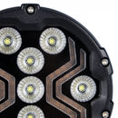 18W(1700Lm) LED darba lukturis KAMAR X-SPIDER 3 L0196 ar dzintarkrāsas LED joslu, 9 LED, 12/24V, IP67, alumīnija korpuss, 111x111x29,5mm, 0,3m kabelis, ECE R10, 2 gadu garantija