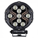 18W(1700Lm) LED darba lukturis KAMAR X-SPIDER 3 L0196 ar dzintarkrāsas LED joslu, 9 LED, 12/24V, IP67, alumīnija korpuss, 111x111x29,5mm, 0,3m kabelis, ECE R10, 2 gadu garantija