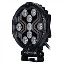 18W(1700Lm) LED darba lukturis KAMAR X-SPIDER 3 L0196 ar dzintarkrāsas LED joslu, 9 LED, 12/24V, IP67, alumīnija korpuss, 111x111x29,5mm, 0,3m kabelis, ECE R10, 2 gadu garantija