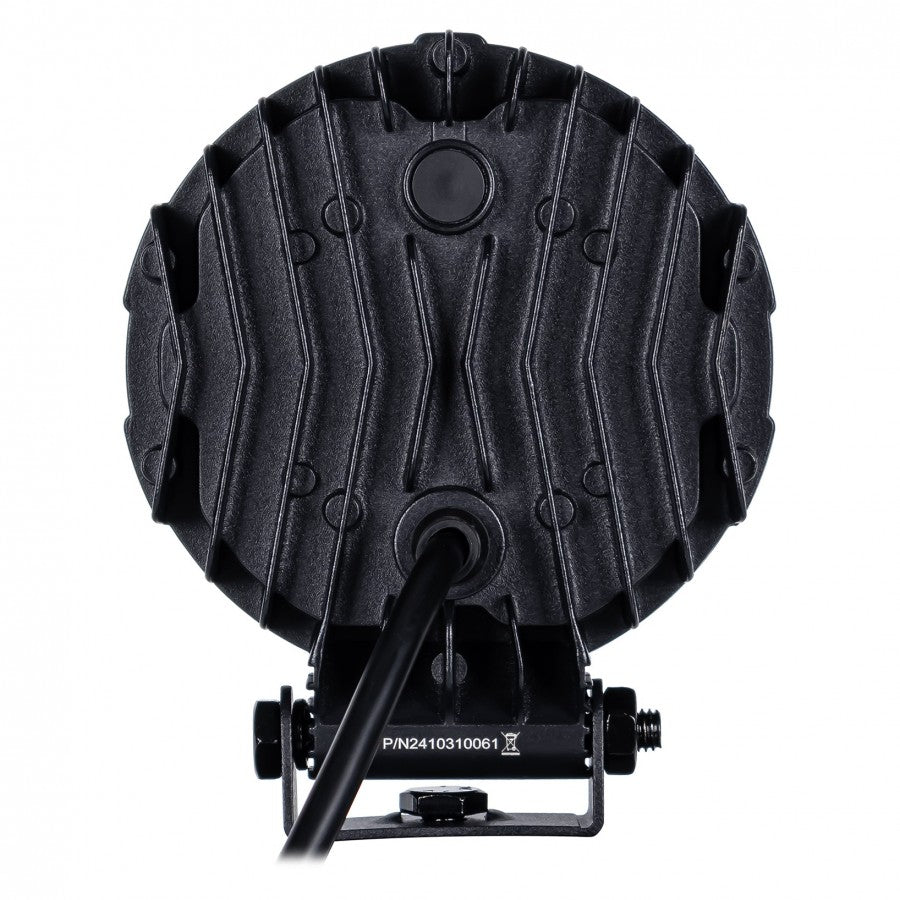 18W(1700Lm) LED darba lukturis KAMAR X-SPIDER 3 L0196 ar dzintarkrāsas LED joslu, 9 LED, 12/24V, IP67, alumīnija korpuss, 111x111x29,5mm, 0,3m kabelis, ECE R10, 2 gadu garantija